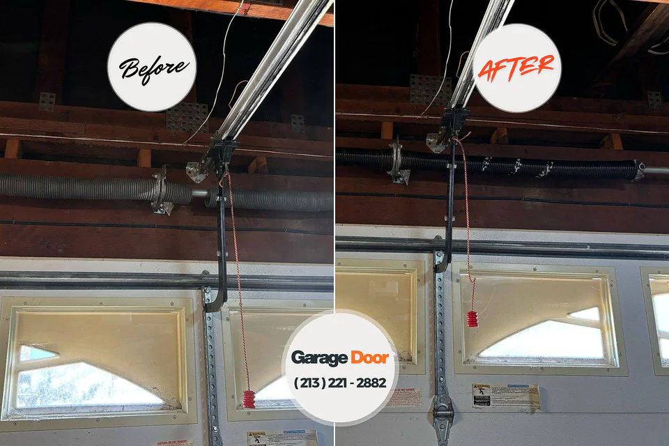 Before and after: garage door repair South Shore, KY